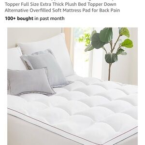 Plush White Mattress Topper
